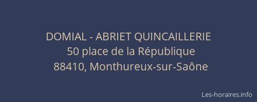 DOMIAL - ABRIET QUINCAILLERIE