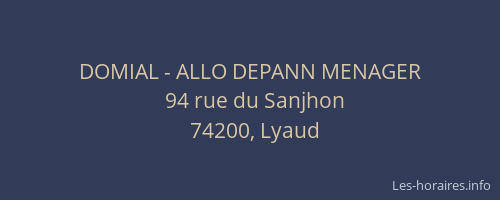DOMIAL - ALLO DEPANN MENAGER