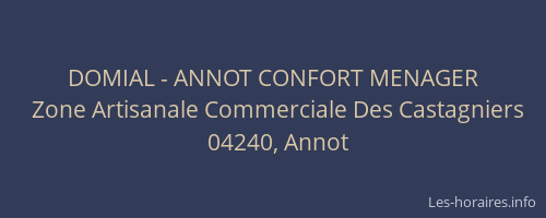 DOMIAL - ANNOT CONFORT MENAGER