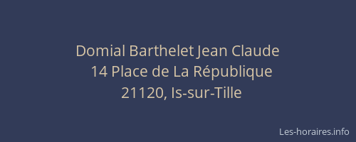 Domial Barthelet Jean Claude
