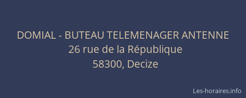 DOMIAL - BUTEAU TELEMENAGER ANTENNE