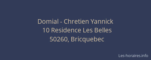 Domial - Chretien Yannick