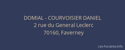 DOMIAL - COURVOISIER DANIEL