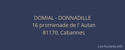 DOMIAL - DONNADILLE