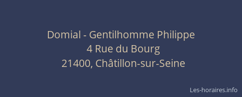 Domial - Gentilhomme Philippe