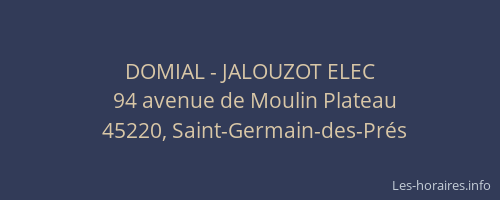 DOMIAL - JALOUZOT ELEC