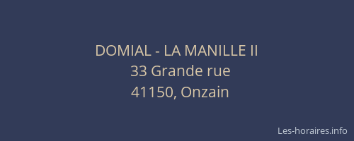 DOMIAL - LA MANILLE II