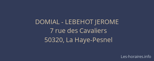DOMIAL - LEBEHOT JEROME