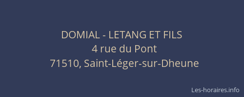 DOMIAL - LETANG ET FILS