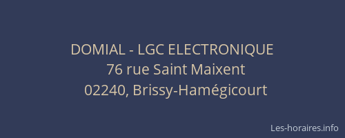 DOMIAL - LGC ELECTRONIQUE