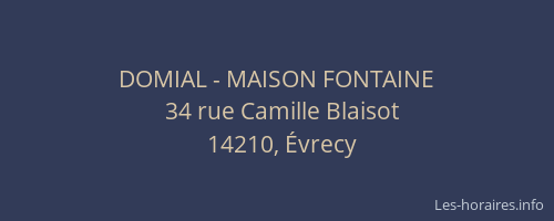 DOMIAL - MAISON FONTAINE