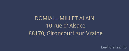 DOMIAL - MILLET ALAIN