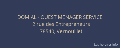 DOMIAL - OUEST MENAGER SERVICE