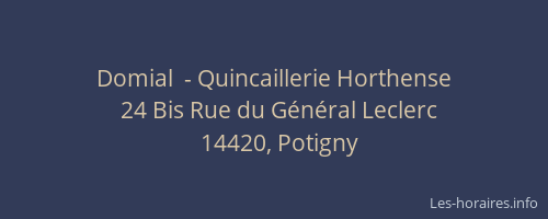 Domial  - Quincaillerie Horthense