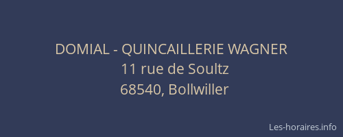 DOMIAL - QUINCAILLERIE WAGNER