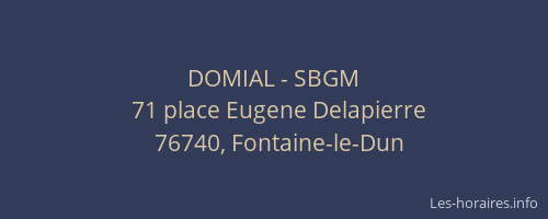 DOMIAL - SBGM