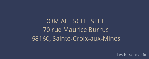 DOMIAL - SCHIESTEL
