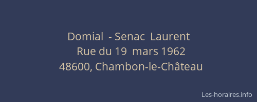 Domial  - Senac  Laurent