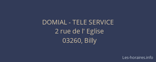 DOMIAL - TELE SERVICE