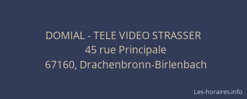 DOMIAL - TELE VIDEO STRASSER