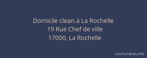 Domicile clean à La Rochelle