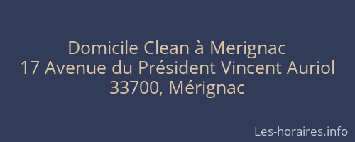 Domicile Clean à Merignac