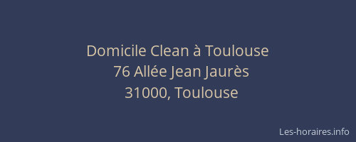Domicile Clean à Toulouse