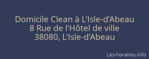 Domicile Clean &agrave; L'Isle-d'Abeau