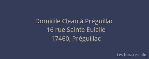 Domicile Clean &agrave; Pr&eacute;guillac