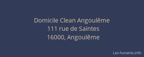 Domicile Clean Angoulême