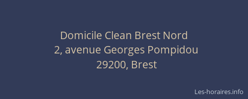Domicile Clean Brest Nord