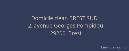 Domicile clean BREST SUD