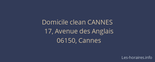 Domicile clean CANNES