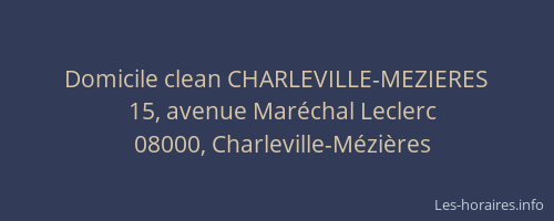 Domicile clean CHARLEVILLE-MEZIERES