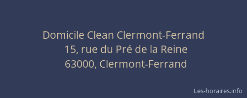 Domicile Clean Clermont-Ferrand
