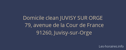 Domicile clean JUVISY SUR ORGE