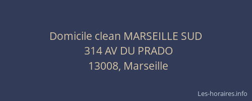 Domicile clean MARSEILLE SUD