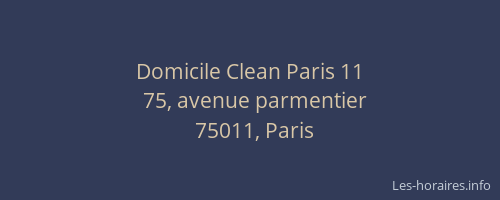 Domicile Clean Paris 11