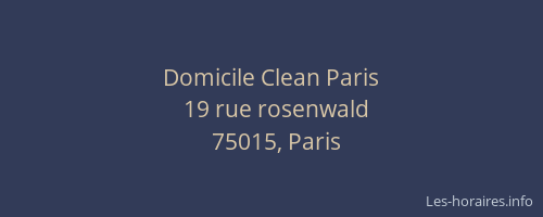 Domicile Clean Paris