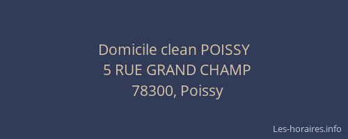 Domicile clean POISSY
