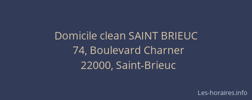 Domicile clean SAINT BRIEUC
