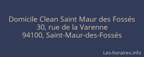 Domicile Clean Saint Maur des Fossés
