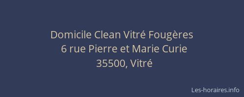 Domicile Clean Vitré Fougères