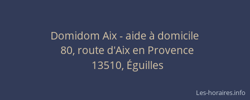 Domidom Aix - aide à domicile