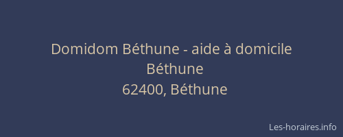 Domidom Béthune - aide à domicile