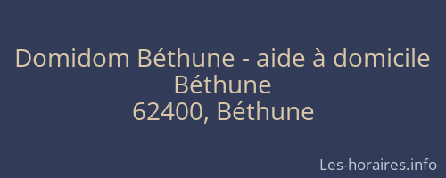 Domidom Béthune - aide à domicile