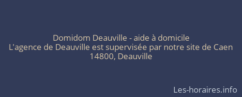 Domidom Deauville - aide à domicile
