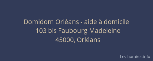 Domidom Orléans - aide à domicile