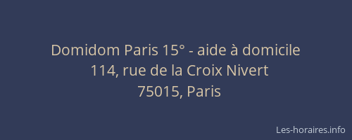 Domidom Paris 15° - aide à domicile