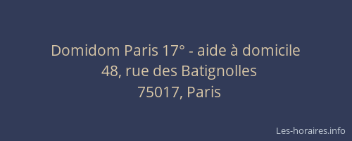 Domidom Paris 17° - aide à domicile